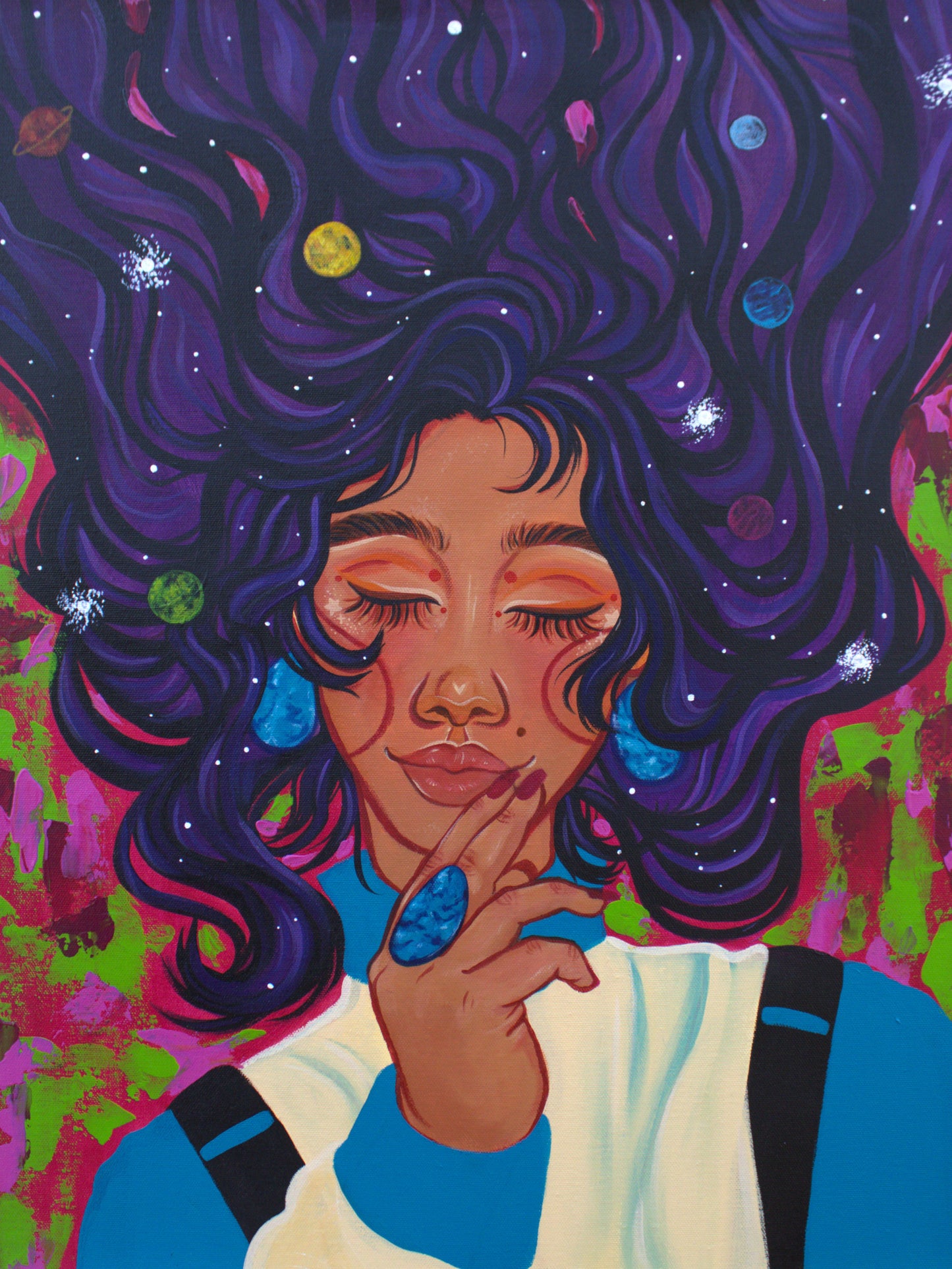 Space Girl (18"x24") Original Painting