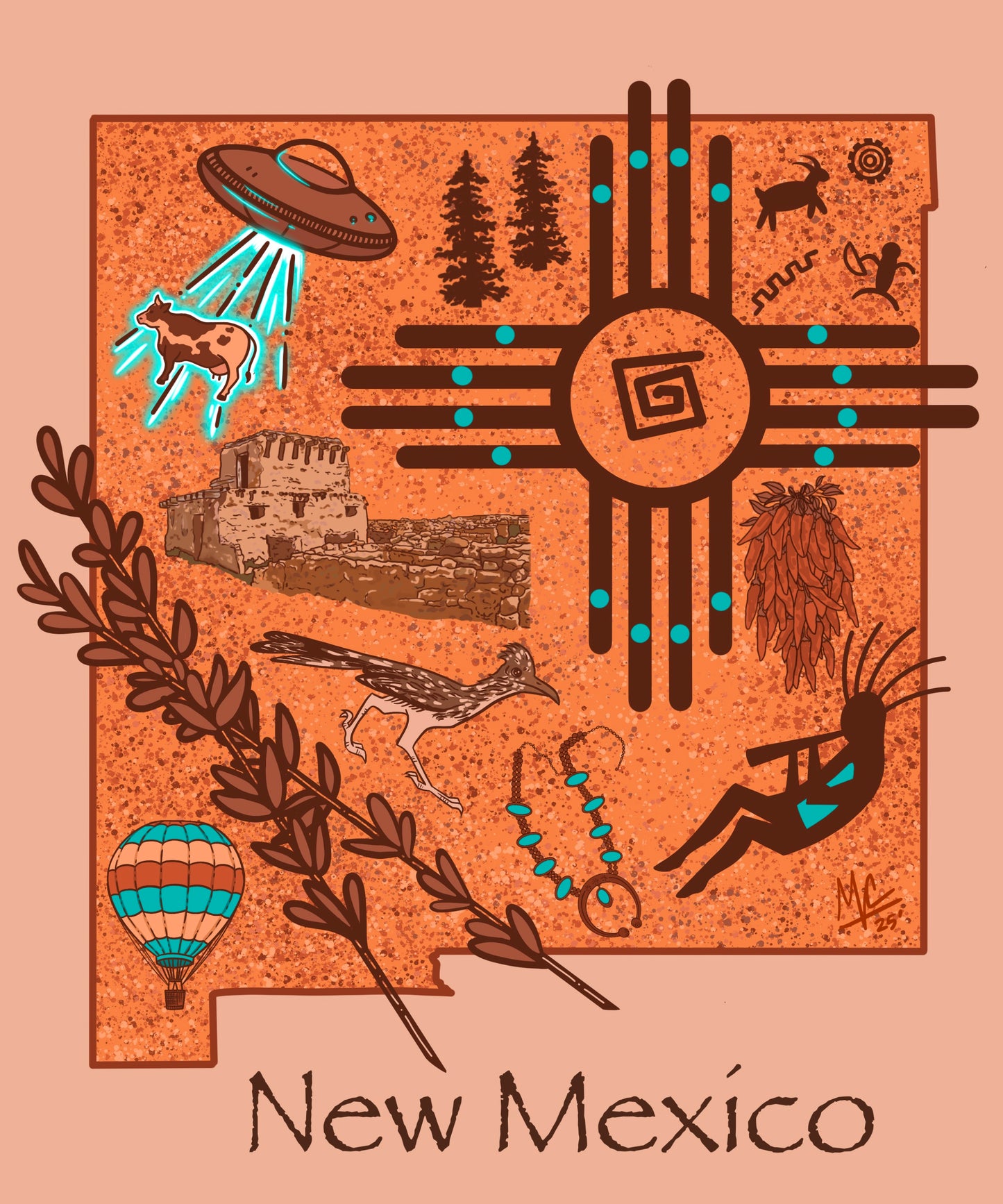 New Mexico (8"x10")